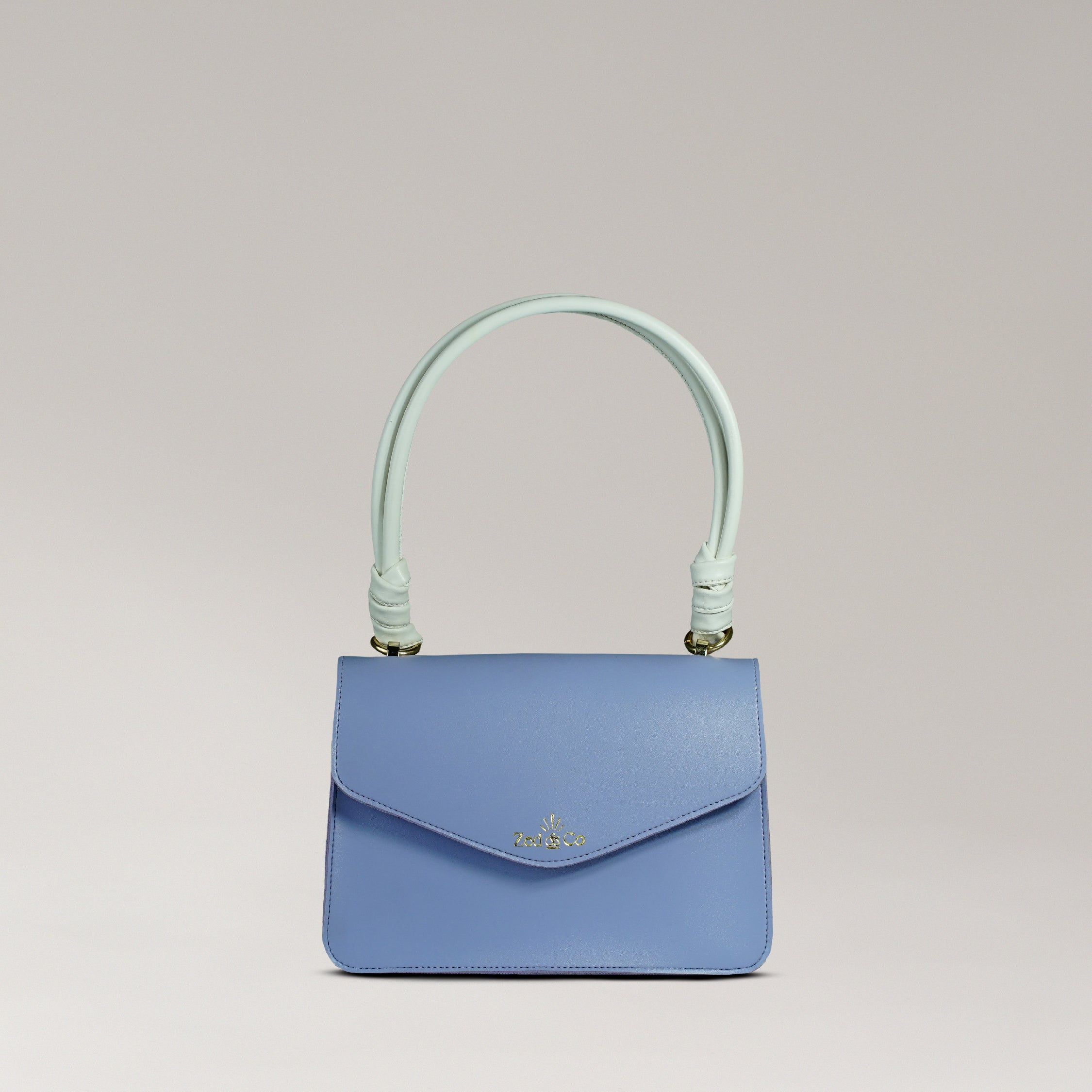 Shoulder Bag - White/Sky Blue